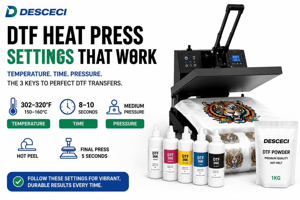 How to Press DTF Transfers: Temperature, Time & Pressure Guide