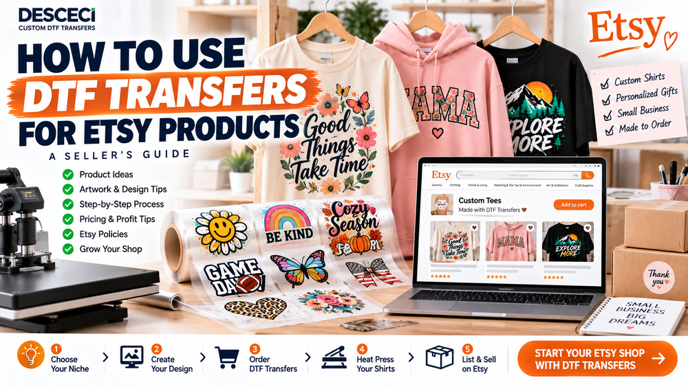 How to Use DTF Transfers for Etsy Products: A Seller's Guide