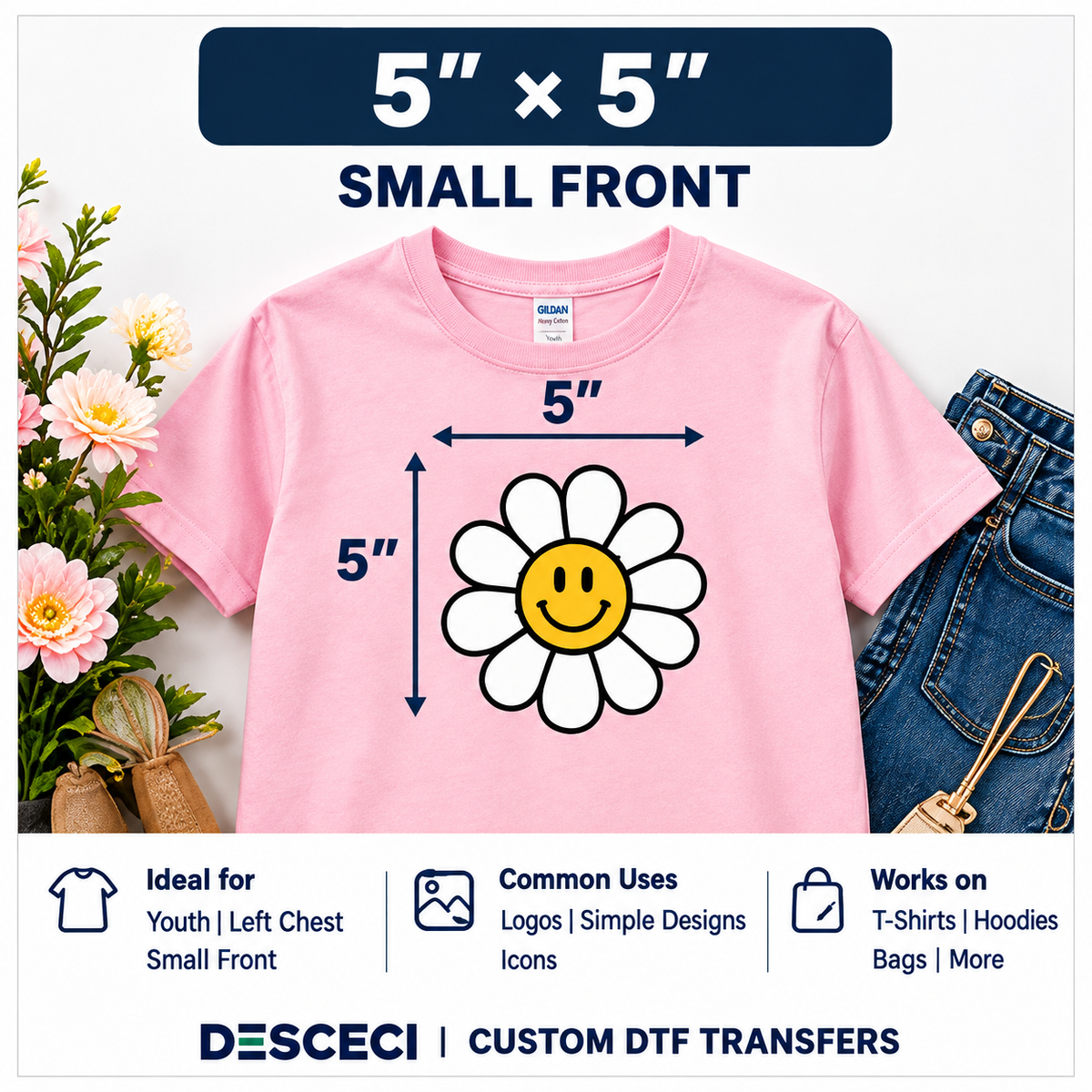 Custom DTF Transfers by Size | Ready-to-Press Heat Transfers
