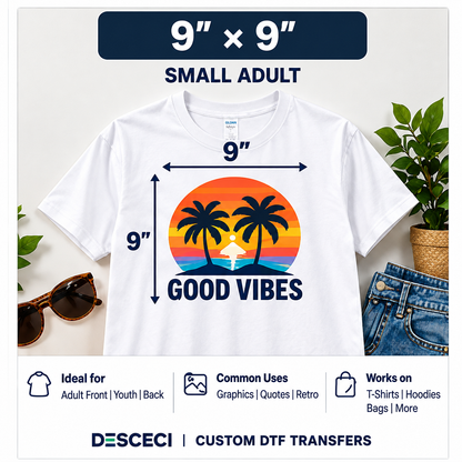 Custom DTF Transfers by Size | Ready-to-Press Heat Transfers