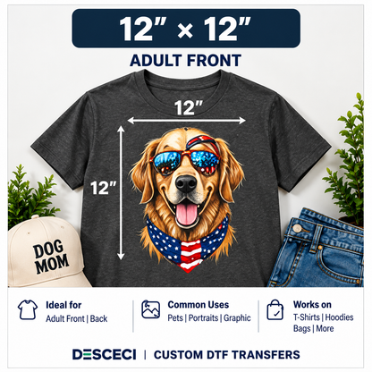 Custom DTF Transfers by Size | Ready-to-Press Heat Transfers