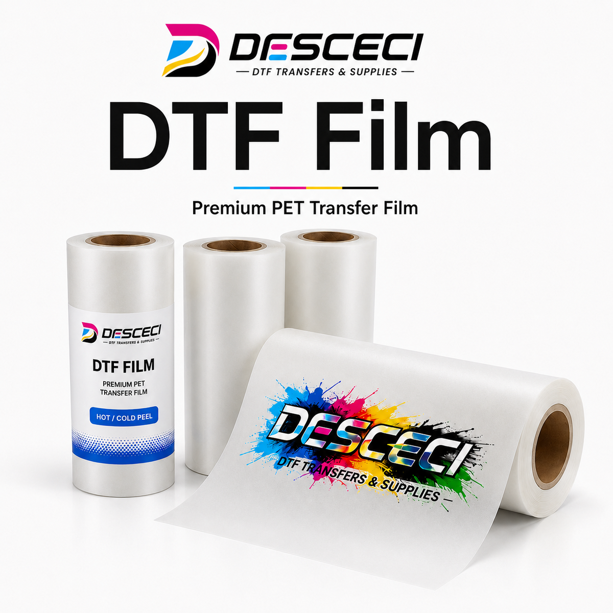 DTF transfer film roll available size guide for professional DTF printing