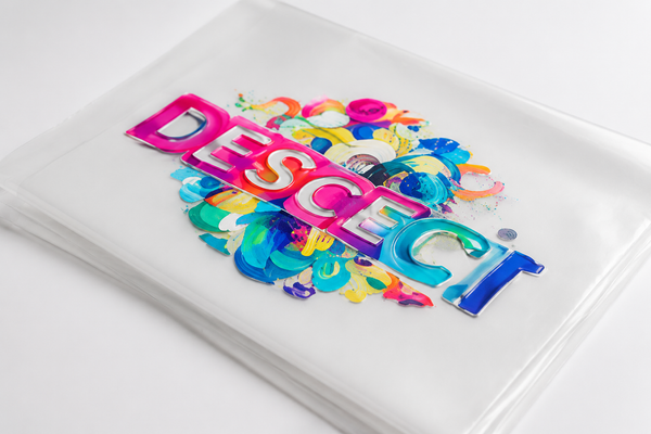 Custom DTF transfer artwork example on clear transfer film