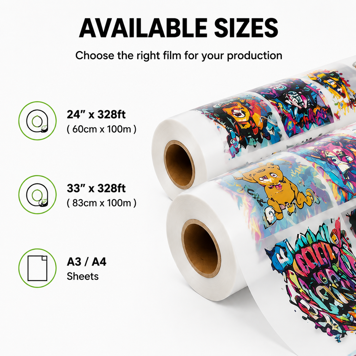 24 inch DTF film roll for Direct to Film printing
