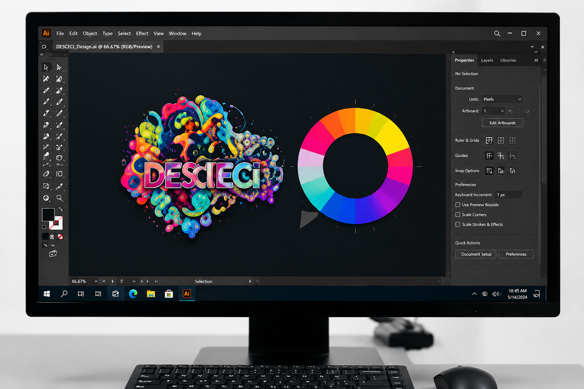 DTF artwork preparation and color setup for custom transfer printing – DESCECI
