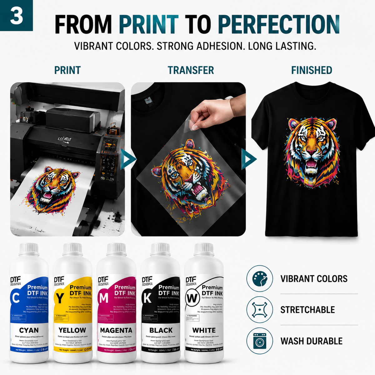 White DTF ink for DTF printing