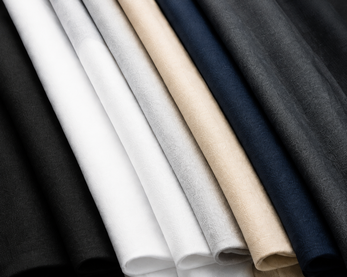 Cotton polyester and blended fabrics compatible with DTF transfers