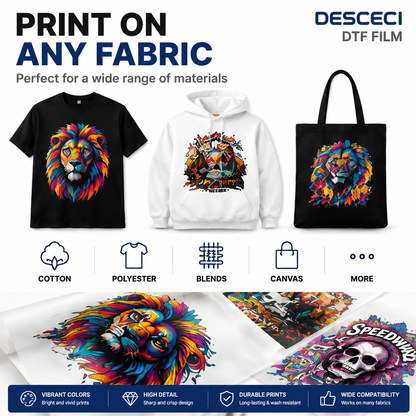 DESCECI DTF film roll for professional printing