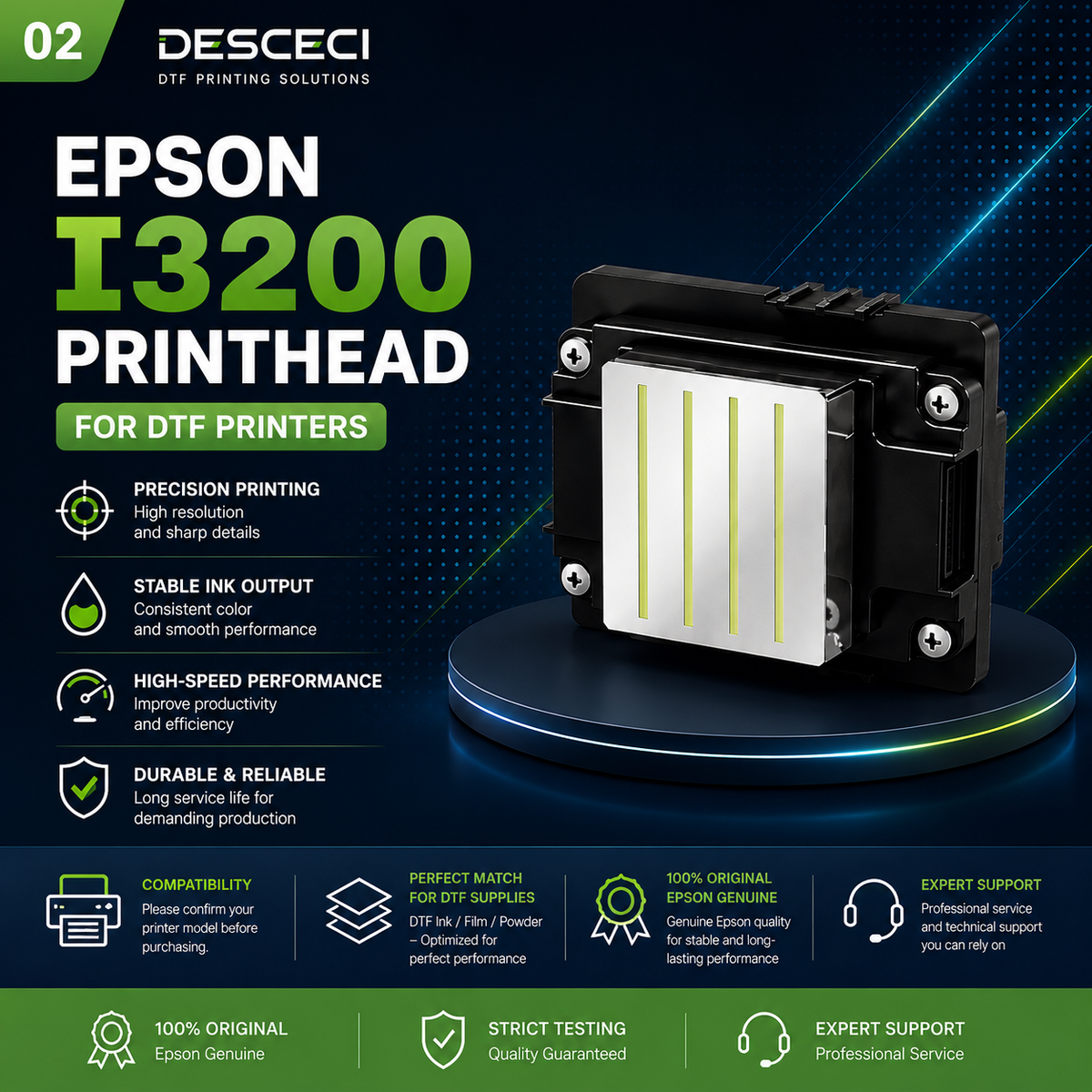 Epson I3200 printhead for professional DTF printing systems