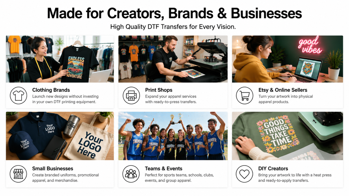DTF Transfers for Creators, Brands & Businesses | DESCECI