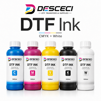 DESCECI premium DTF ink for Direct to Film printers – CMYK and white